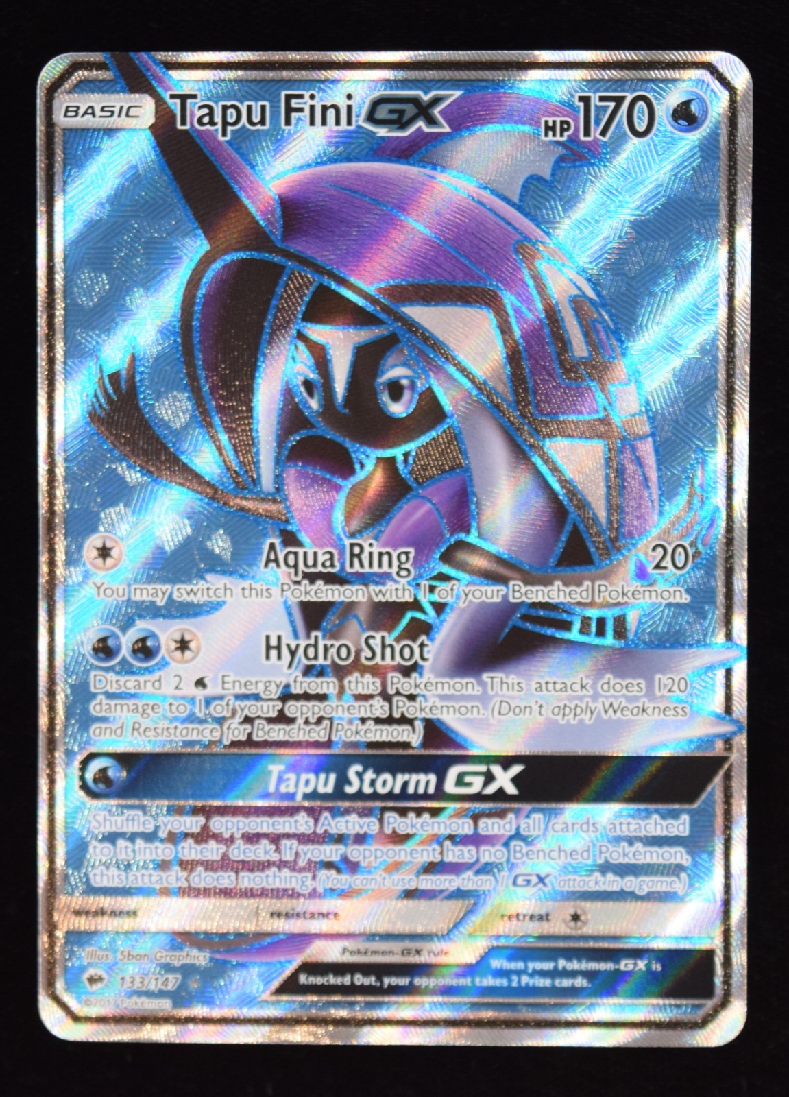 Tapu Fini GX Full Art - 133/147 - Burning Shadows - Pokemon Card