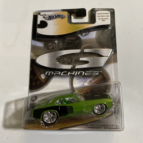 Hot Wheels ULTRA RARA VERDE SCURO 2005 G Machines 1970 Plymouth Hemi Cuda 1/50