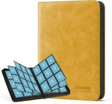 	TCGUARD Trading Card Binder 9 Pockets PU Card Collection Binder Zipper Card	