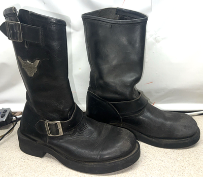 Harley Davidson Mega Conductor Motorcycle Boots Mens Size 9.5 WW