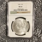 1896 Morgan Silver Dollar Philadelphia $1 Coin Silver NGC MS 64