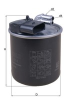 Kraftstofffilter Mahle KL 914 Mit Filterheizung Leitungsfilter FüR Mercedes W639