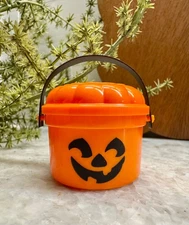 New MINI Halloween McDonald’s Happy Meal Orange McPunk’n Pumpkin Boo Bucket 1.5”