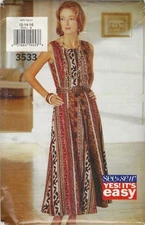 PATTERN Butterick See & Sew Women's Sewing Misses' Dress SIZE 12-16 VINTAGE NEW