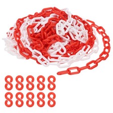 Red/White Plastic Chain 39ft 6mm Safety Barrier Chain