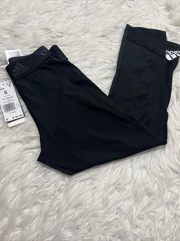 adidas Men's Size S  Techfit 3/4 Tights Black Training Compression GM5034  $30 - Image 2 of 4