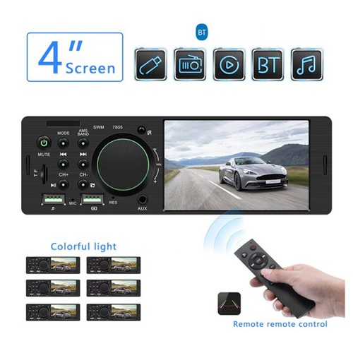 4.1" Single 1 Din Car Radio Stereo Bluetooth Head Unit MP5 Player In-dash USB/FM