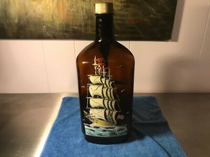 Ship Art by C Fox Vintage Hand Painted One of a Kind Signed Beautiful Art #0299