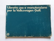 VOLKSWAGEN GOLF   LIBRETTO  USO MANUTENZIONE ORIGINALE   EDIZIONE 08/1979  (382)