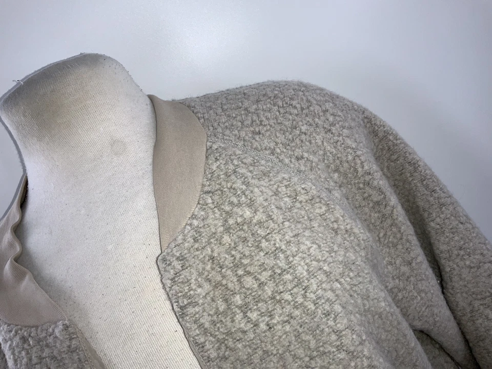 Chaqueta James Perse Los Angeles Talla 4 Beige Lana Cachemira Manga Redonda YGI I2-337 Foto 3 de 4