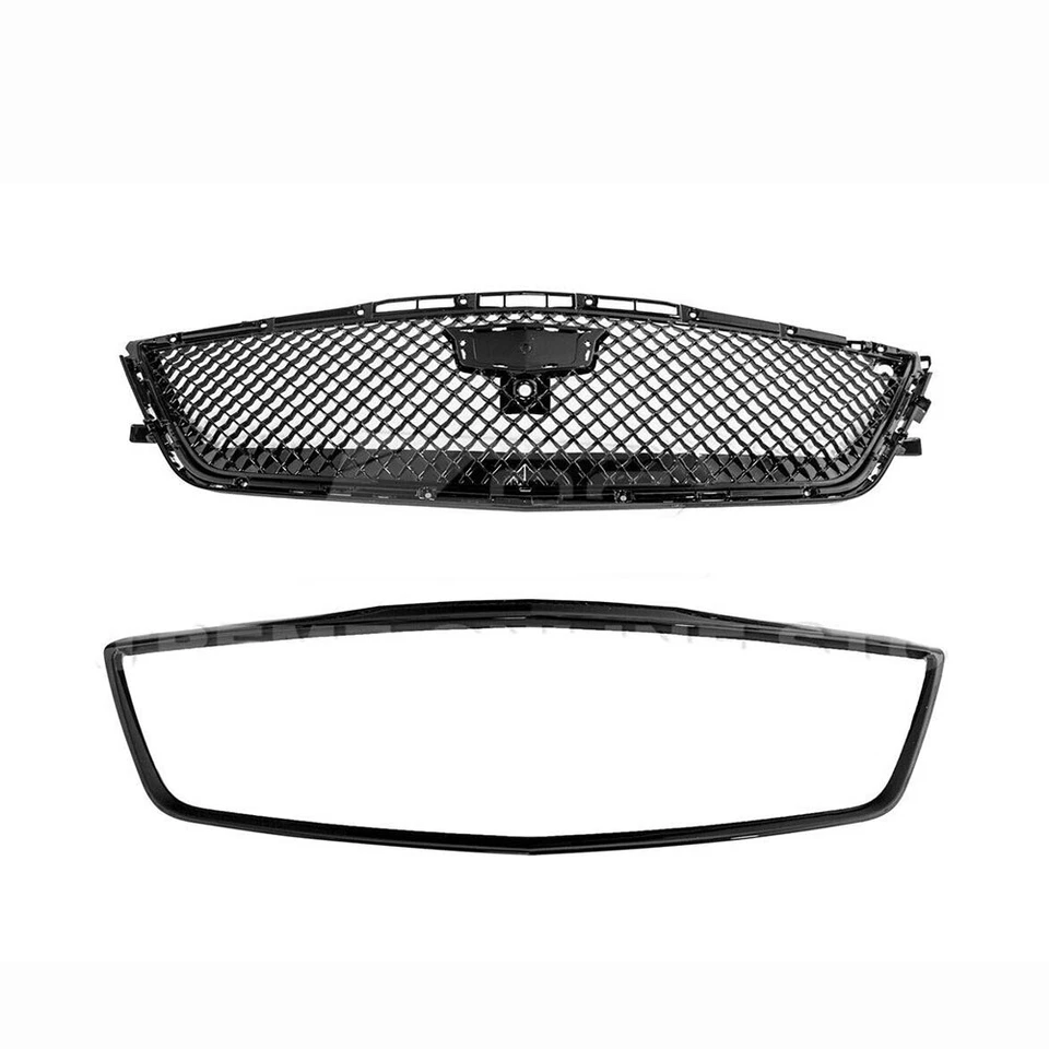 Parachoques delantero para Cadillac CT6 2016 2017 2018 parrilla superior estilo Blackwing negro Foto 2 de 4