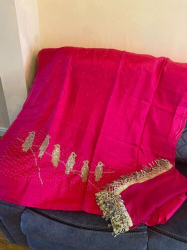 Indian Punjabi Silk Patiala Salwar Suit Pink - Picture 1 of 1