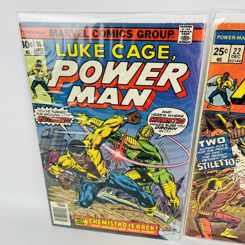 Paquete de libros de cómics de Marvel Power Man Luke Cage #22 DEC #36 OCT 1974 1976 de colección - Imagen 8 de 12