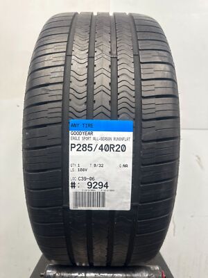 1 Used Goodyear Eagle Sport AS RunonFlat P285/40R20 2854020 285/40/20 9/32
