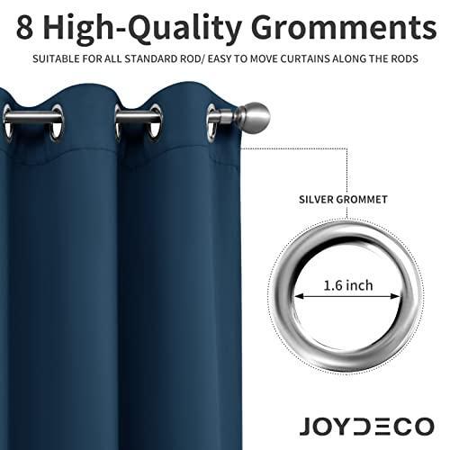 Joydeco Blackout Curtains - Thermal Insulated Grommet Panels For Bedroom & Living Room (52"x45", Pink) - View #4