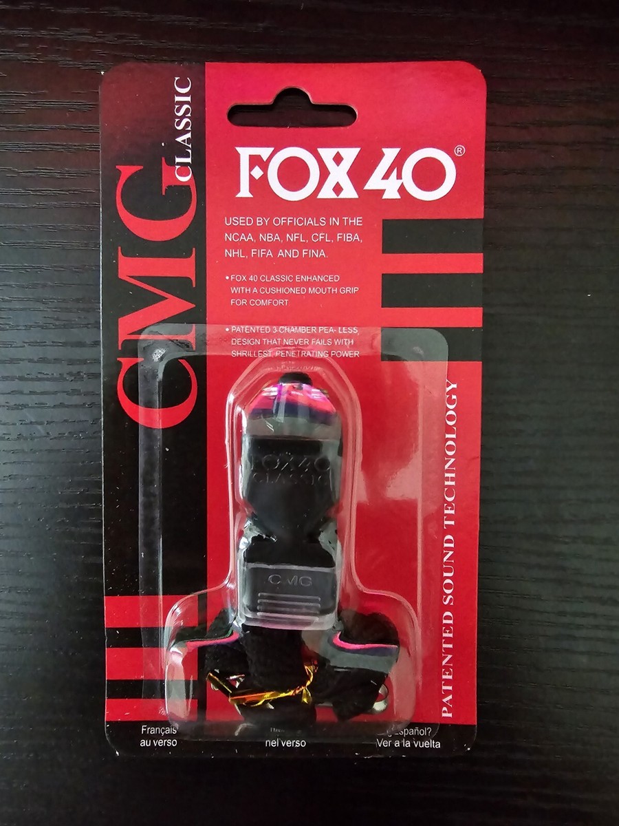 Fox 40 Classic Official Referee Coach Pealess WHISTLE 115 db +
