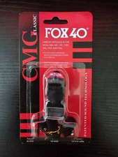 Fox 40 Classic Official Referee Coach Pealess WHISTLE  115 db +Lanyard New