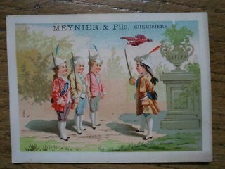 BELLE CHROMO CALENDRIER 1931 "MEYNIER" LIMOGES HAUTE VIENNE CHEMISIERS SOLDATS