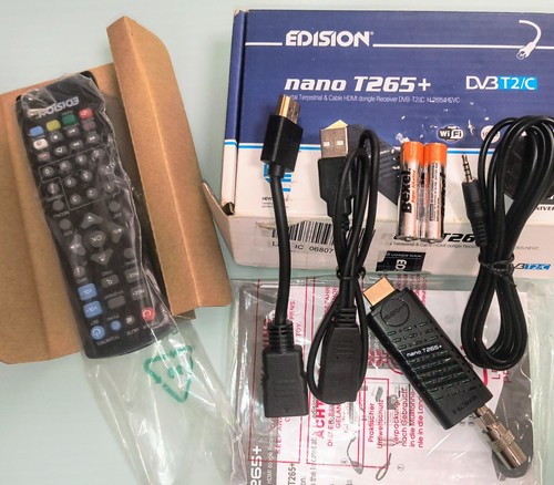 EDISION NANO T265+ TV-Decoder HDMI, DVB-T2/C HEVC
