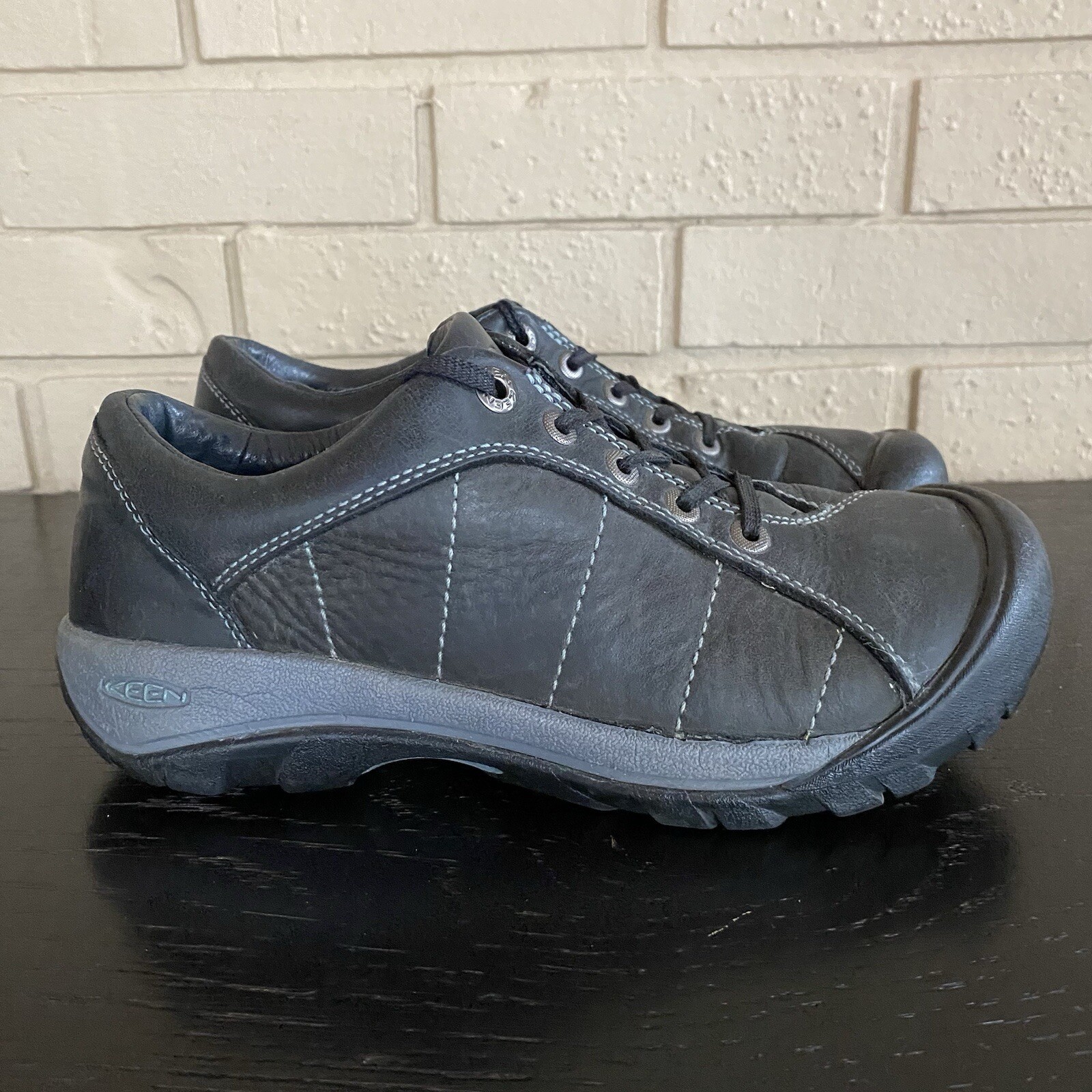 Scarpe Keen Presidio da donna misura 7 5 nere in pelle trail walking escursionismo sneakers