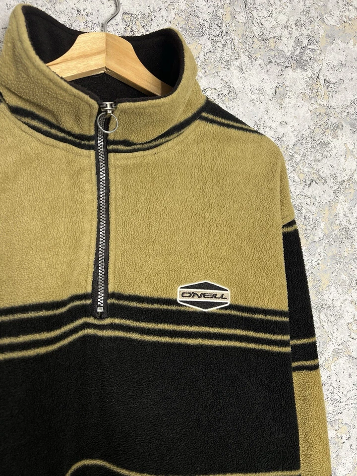 Винтажный O'Neill флис логотип куртка 1/4 молнии Y2K свитер размер L - Изображение 2 из 4