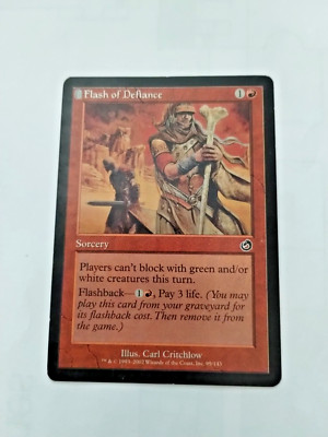 MTG Flash of Defiance Torment Regular Common - Some Edge Wear - See Pics