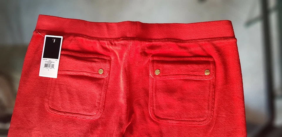 NEU JUICY COUTURE Damen Blau Grau Rosa Rot Velour Jacke Hose Training Anzug $650 - Bild 4 von 4