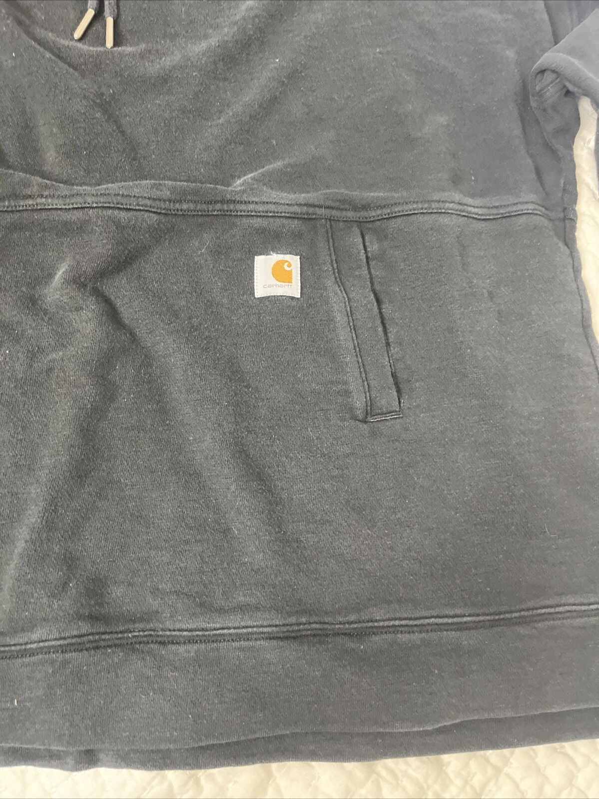 VETEMENTS Carhartt Relaxed Fit Felpa con Cappuccio Donna 103591 G34 Taglia XXL (20) Nera Manica Lunga