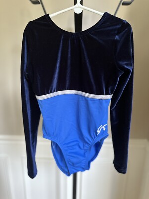 GK Elite Girls Gymnastic Navy/Royal Blue Leotard Size Adult XS