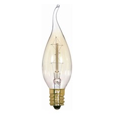 S2418 25cfc Vintage Deco Carbon Filament Antique 25w Candelabra E12 Clear 120v