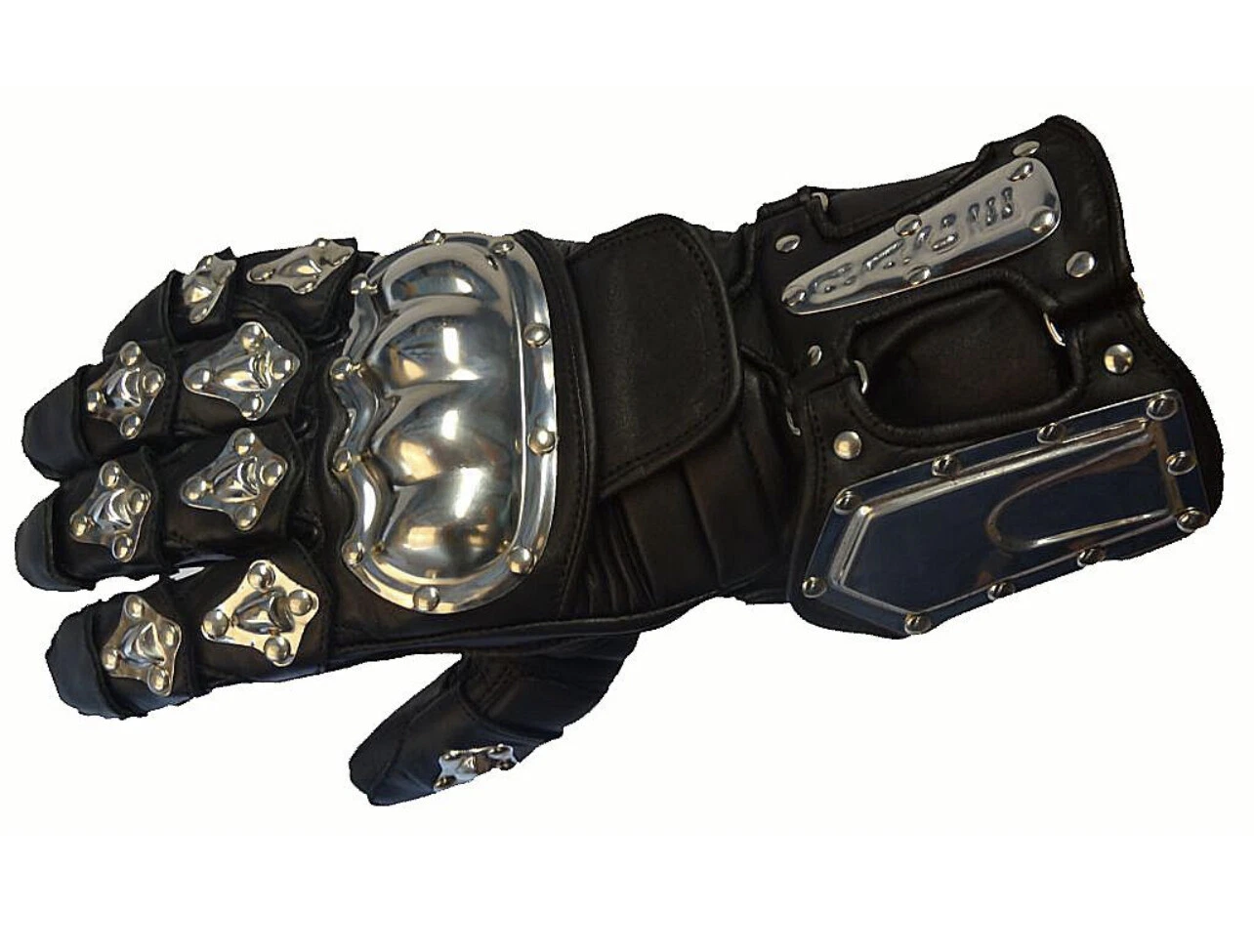 MOTORCYCLE LEATHER GLOVES MEN WITH STEEL PROTECTION, SIZES SMALL TO 2XL.PL5006