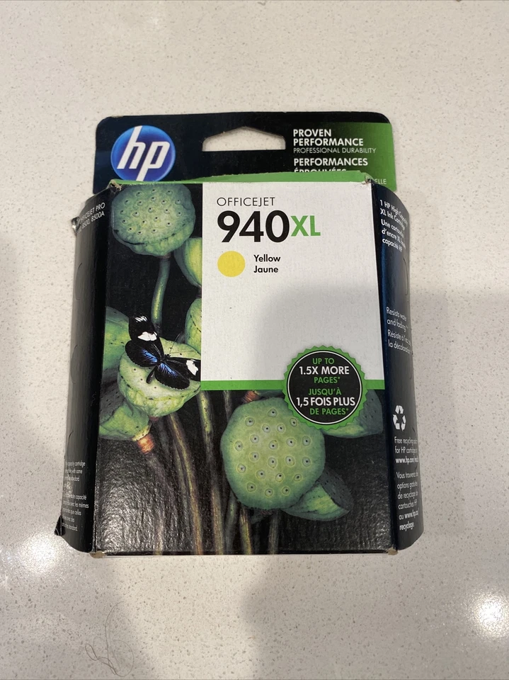 HP 940XL High Yield Yellow Original Ink Cartridge, Expired 1/2016 - Image 2 of 4
