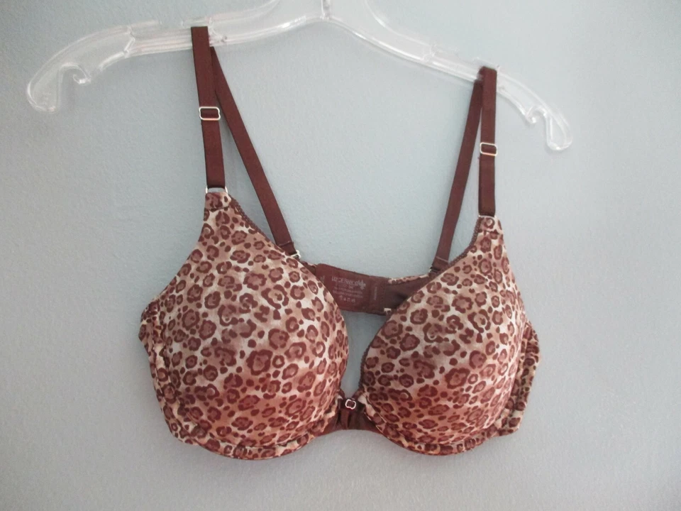 Sujetador push-up con aros estampado animal marrón talla 34 C Lily of France para mujer Foto 2 de 4