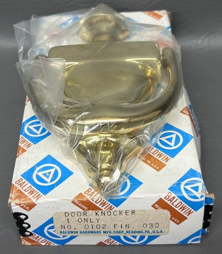 Baldwin 0102 030 Polished Brass Door Knocker New Opened Box - Picture 3 of 3