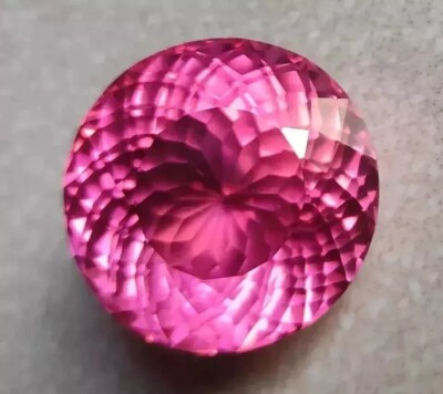 Padparadscha Sapphire Round Shape 28-30 Ct Natural Loose EGL Certified Gemstone