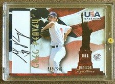 Greg Peavey 2006-07 USA Baseball Junior Signatures Black Ink Autograph #39 /595