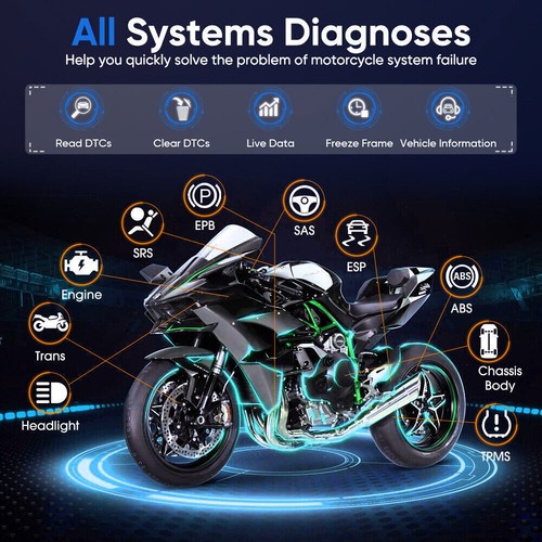 ANCEL MT700 Motorcycle Full System OBD2 Scanner Diagnostic Scanning Tool ABS EPS - Picture 3 of 15