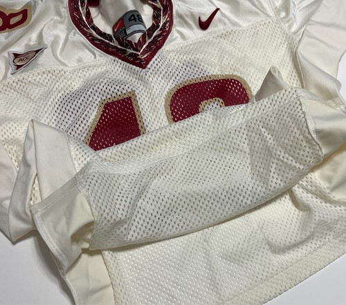 FLORIDA STATE SEMINOLES 48 Vintage Team Issued ACC White Football Jersey Nike - Picture 7 of 15