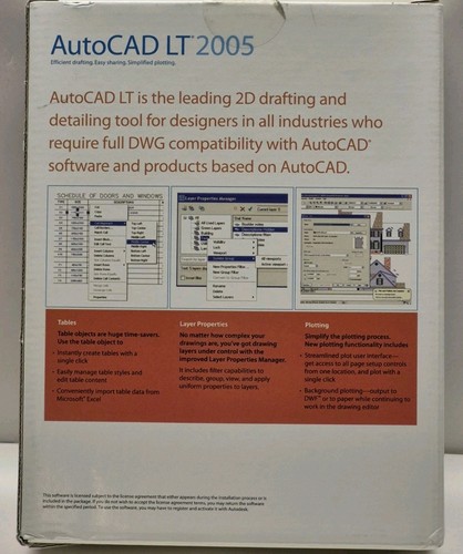 Autodesk AutoCAD LT 2005 Software Big Box Complete (AS IS READ DESC). B2 - Picture 2 of 8