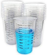 Disposable clear plastic mixing cups eight ounce pack of twenty