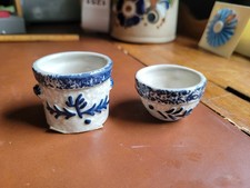 Vintage Tender Hearts Miniature Pottery 2 Piece Set