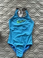 Nike Girls Leotard One Piece Size XS Blue Color Elastics Cross Back
