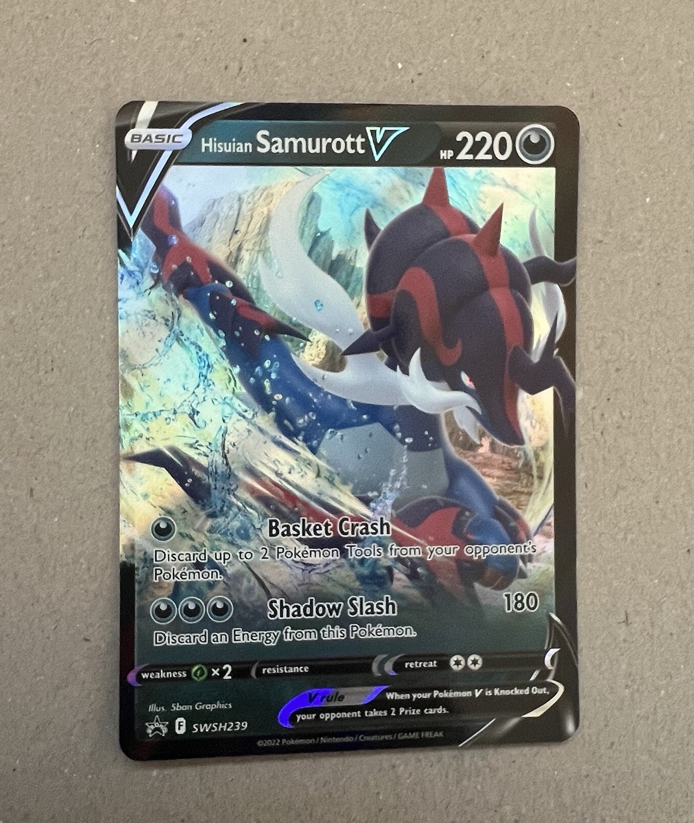 Hisuian Samurott V SWSH239 : Sword & Shield Promo Cards - Black Star Promo