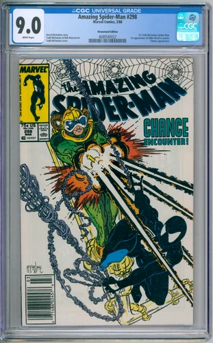 Amazing Spider-Man 298 CGC Graded 9.0 VF/NM Newsstand Venom Marvel Comics 1988