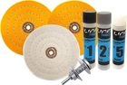 6 Inch Buffing Wheel Kit for Bench Grinder and Drill with 3 Step Hard Metal Poli