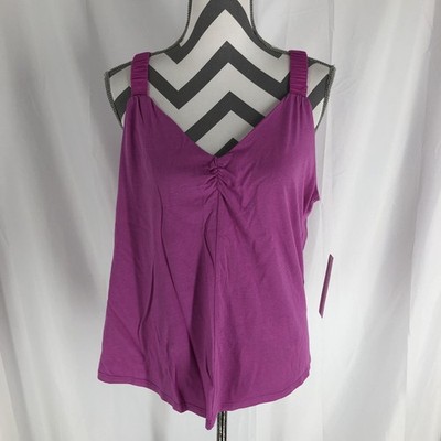 NWT Soft Surroundings Tongass Tank Shirt Top Womens Tulip Pink Petite Large