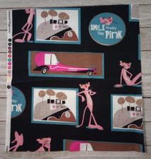 pink panther fun fabric cartoon piece 11 by 10 inch