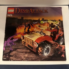 Lego Dino Attack: Fire Hammer Vs. Mutant Lizards 7475 99% Complete W/ Manual