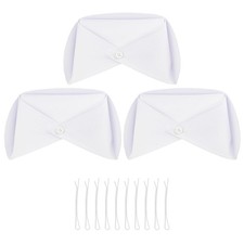 3 Pack White Nurse Hat Headband Nurse Cap Costume and 10 Pins 3