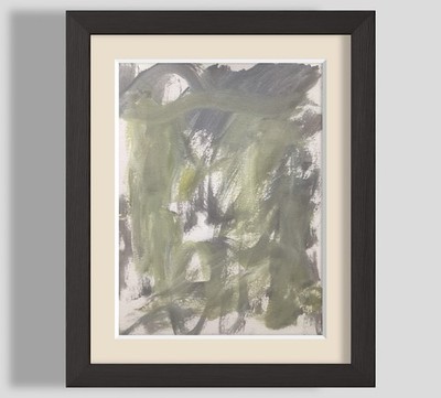 PDQ Artist Original Figurative Brush Mark Abstract Expressive Acrylic 9x12 Paper